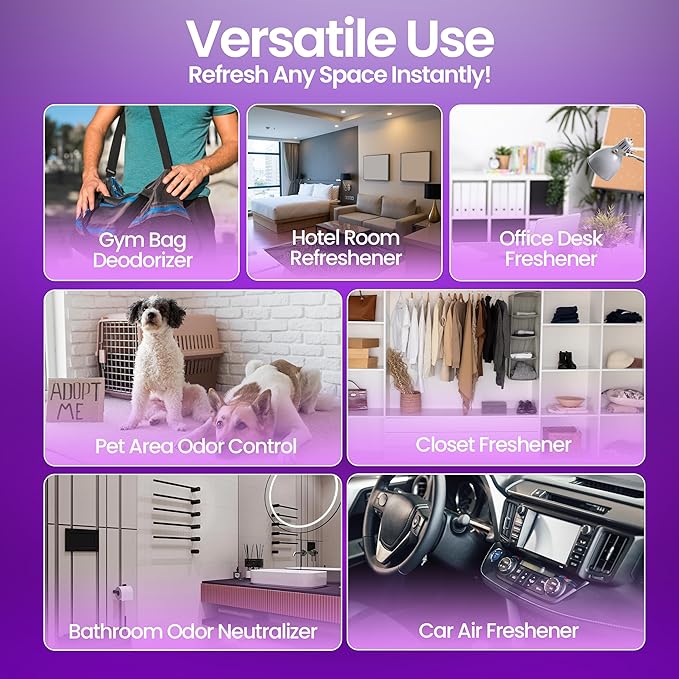 ZORBX Refresh & Relax Odor Remover Spray with Lavender & Lemongrass 8 Oz (Pack of 2) – Permanent Solution Room Freshener & Air Freshener Spray for Home, Bathroom, Furniture, Carpet, Car, Gym & Laundry