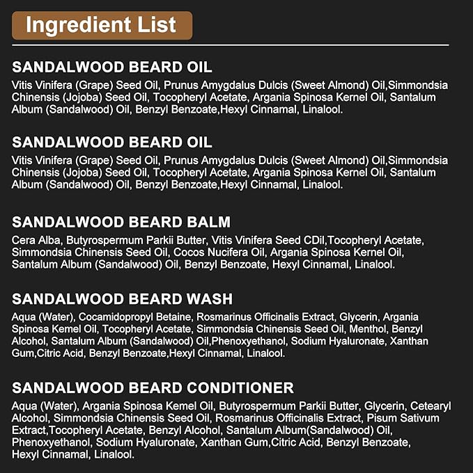 XIKEZAN Beard Kit for Men Care & Trimming Sets with 2 Pack Beard Oils Sandalwood, Wash, Conditioner, Balm, Brush, Comb & Scissors, Christmas Valentines Birthday Gifts for Dad,Stocking Stuffers for Men