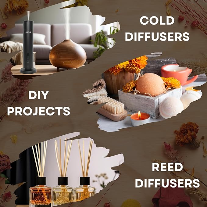 Scentia Citrus Harmony Essential Oil Blend – 50ml Bright Aromatherapy Oil with Lemon, Eucalyptus & Musk | Compact Diffuser Oil for Home, Travel, Gifting & DIY Candles