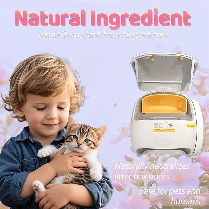 NewKe 6 Pack Cat Odor Eliminator for Meowant Self-Cleaning Cat Litter Box, Litter Deodorizer Compatible with MW-SC01/MW-SC02/LB02, Cat Toilet Odor Deodorant Gel, Pet Gift