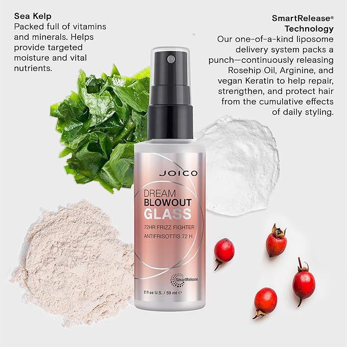 Joico Dream Blowout Glass 72-Hour Frizz Fighter | Humidity Control | Glass-Like Shine | Hydrate & Smooth | For Most Hair Types | 1.7 Fl Oz