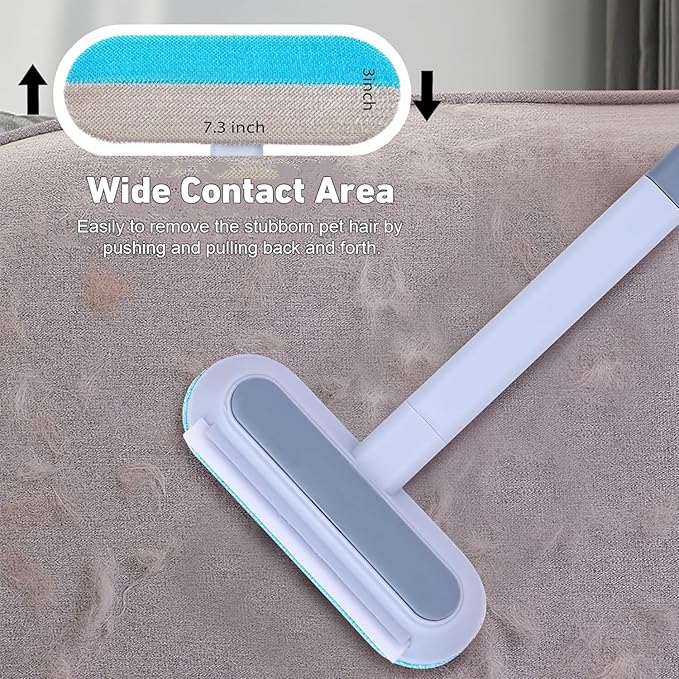 Multifunctional Pet Hair Remover,2025 New 4 in 1 Cat and Dog Hair Removal Tool for Couch Carpet Furniture,Double Sided Dogs Cats Hair Removal Brush,Reusable Cleaning Brush(2PCS)