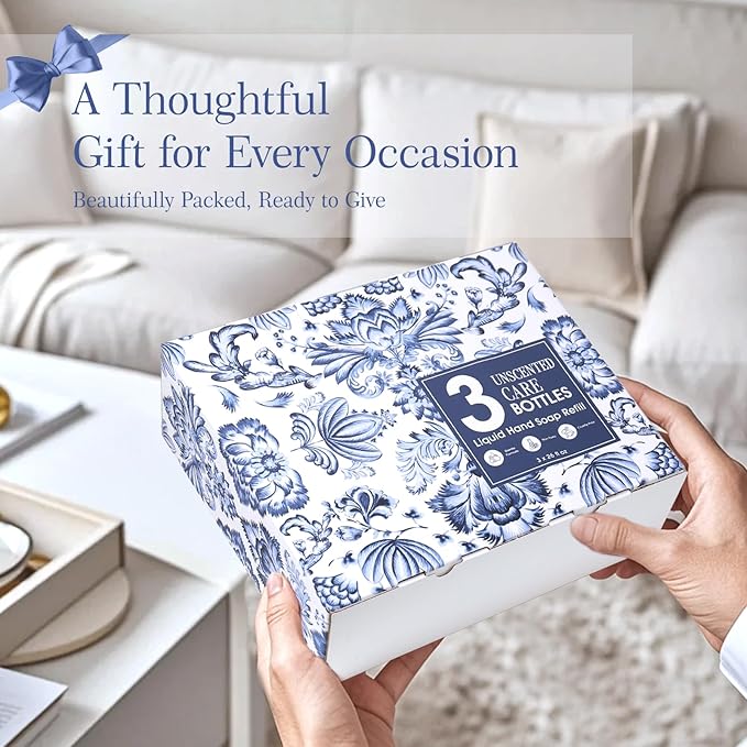 ROMIIE ZOI Liquid Hand Soap Refills Gift Set – Unscented – 3 x 26 Fl Oz Bottles – Plant-Based, Non-Toxic, Fragrance-Free & Gentle Moisturizing Formula – for Sensitive Skin, Bathroom, Kitchen