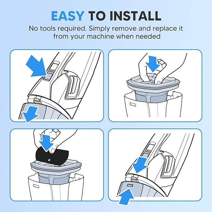 2284W 2390A Vacuum Replacement Filter for Bi-ssell Pet Hair Eraser Filter Hand Vacuum 2390 2389 2579, Compared to Part # 1614212 1614203 1614204 (2 Mesh Filter and 4 Foam Filter)