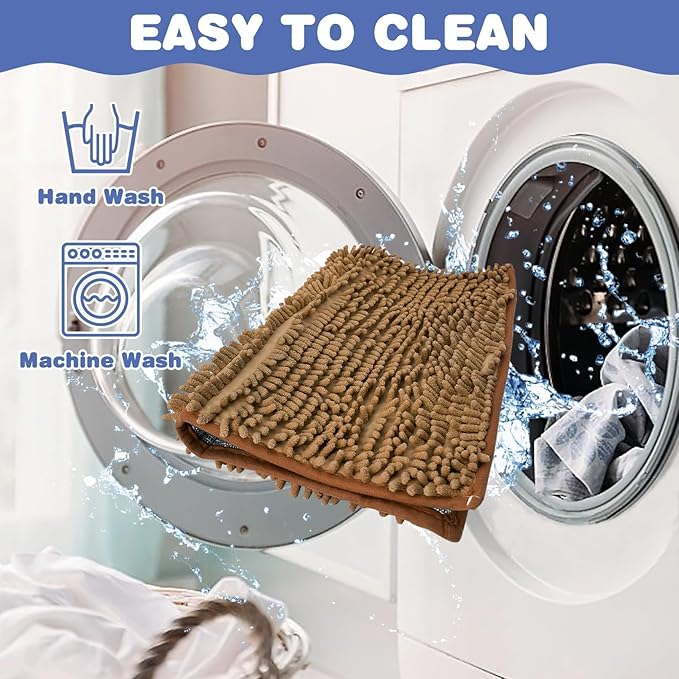 PINVNBY Guinea Pig Cage Liner Washable Guinea Pig Fleece Cage Liners Reusable & Non-Slip Guinea Pig Pee Pads Small Animal Cage Accessories for Bunny Rabbit Hamster Rat Ferret (Brown, 47" x 31")