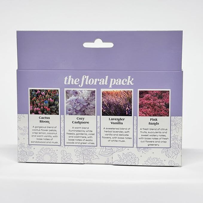 CE Craft Hanging Car Air Freshener – Fragrance Oil Diffuser with Essential Oils – Long-Lasting Aromatherapy Scents for Automobiles – 4 Pack, Floral