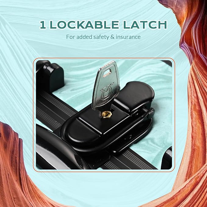 BYOOTIQUE Metal Makeup Train Case with Mirror 2-Tier Trays Lockable Nail Storage Organizer Jewelry Box for Beautician Manicurist Salon,CoyoteButtes Vitality