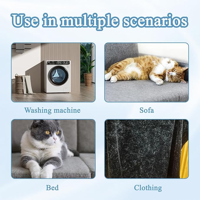 10 Pack Pet Hair Remover for Laundry, Reusable Pet Hair Catcher for Washing Machine, Wet and Dry Use Pet Lint Catcher, for Washer, Dryer, Bedding, Clothes