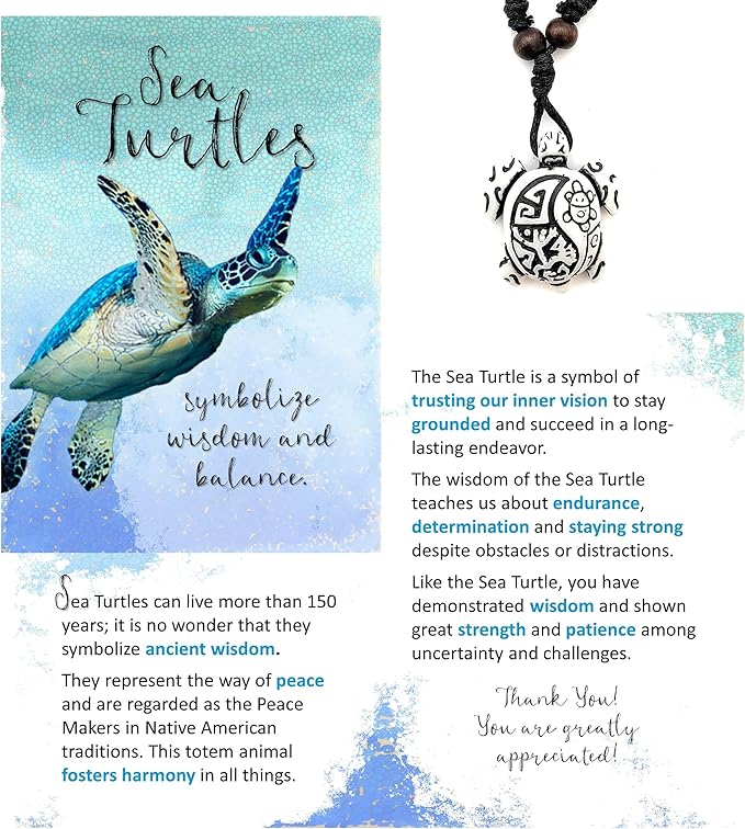 Smiling Wisdom - 10 Bulk Gifts - Employee Staff Appreciation Greeting Cards and Yak Bone Turtle Gift Sets - Women Men - 30pcs - Sea Turtle Wisdom White and Black