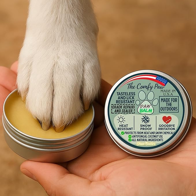 Dog Paw Balm & Moisturizer – Scent-Free Healing Cream | Lick-Safe & Lick Resistant, Natural Repair for Dry, Cracked Pads | Made in USA Paw Butter Protection for Winter, Hot Pavement & Year-Round Care