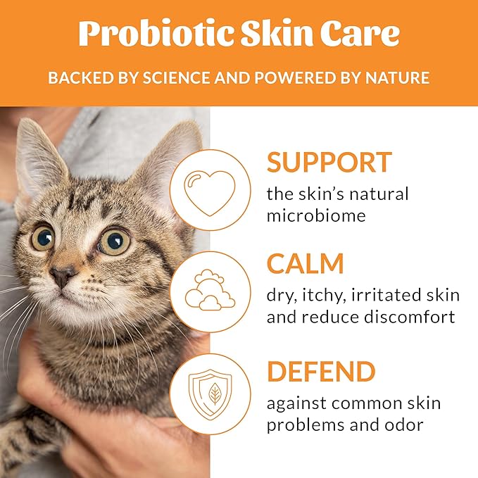 Skout's Honor Probiotic Cat Shampoo & Conditioner with Avocado Oil & Omega-3s, 97% Natural, Paraben & Sulfate-Free, Cruelty-Free, 16oz, Honeysuckle, 2-Pack