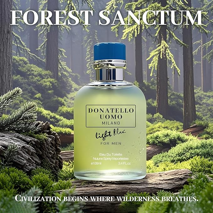 3Pack Men Colognes Combo Set Donatello Uomo&Blue Ocean&Donatello Light Blue 3.4 Fl Oz Each Eau De Parfume Spray with Woody Floral & Fruity Scent Perfume Gift Set Day to Night Use Fragrances