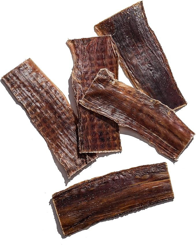 Jack&Pup Gullet Jerky | 6" Beef Gullet Jerky Chew for Small Dogs | Single Ingredient Dog Treats with Glucosamine for Natural Joint Support (25 Pk)