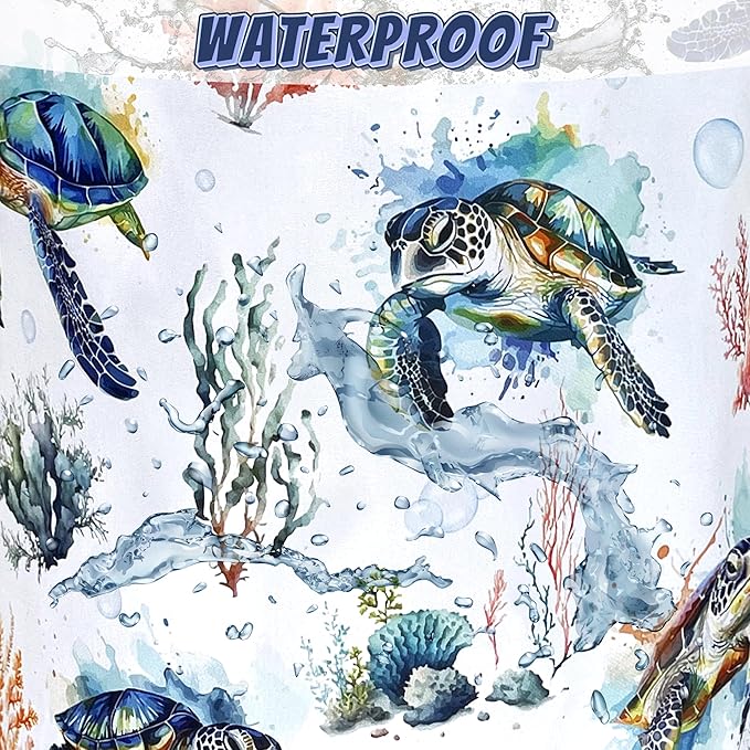 Sea Turtles Laundry Basket Foldable Ocean Animal Turtle Laundry Hamper With Handle Oxford Cloth Portable Clothes Storage Organizer Basket 18.9"x16.5" Laundry Bag For Laundry Room/Bedroom/Bathrooms