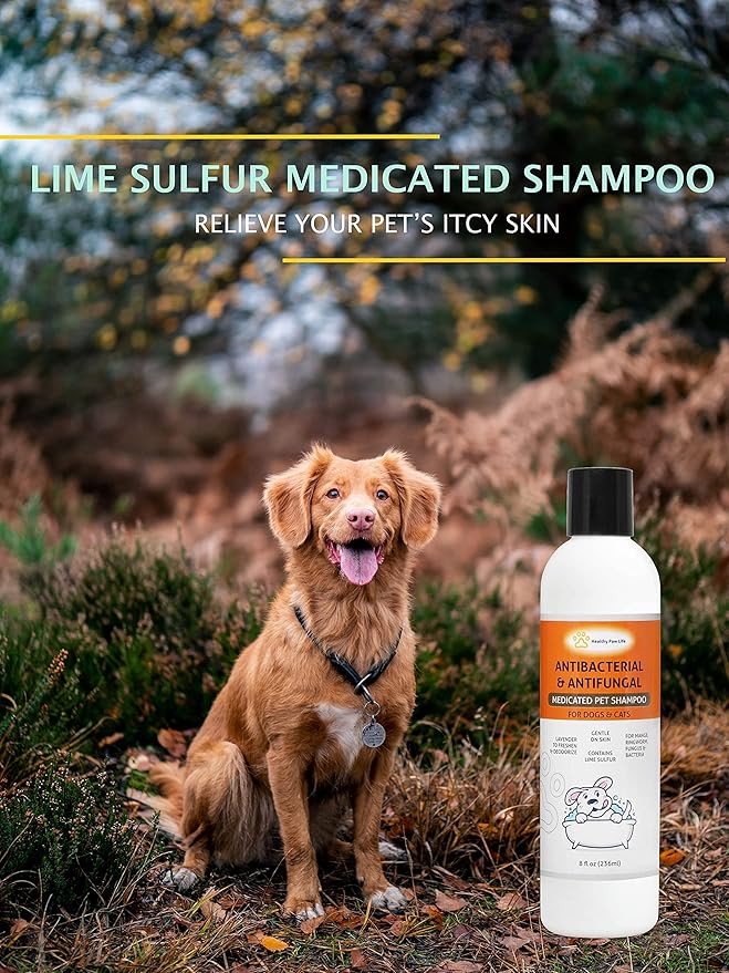 Classic's Lime Sulfur Pet Shampoo - Pet Care and Veterinary Solution for Itchy and Dry Skin - Safe for Dog, Cat, Puppy, Kitten, Horse