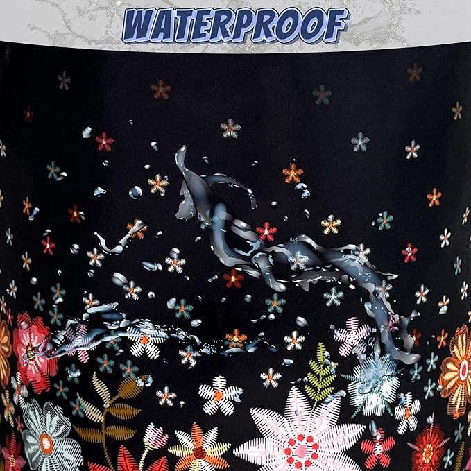 Cute Colorful Floral Laundry Basket Foldable Flowers Laundry Hamper With Handle Oxford Cloth Portable Clothes Storage Organizer Basket 18.9"x16.5" Laundry Bag For Laundry Room/Bedroom/Bathrooms