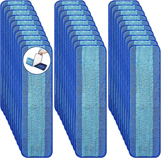 30 Pack Microfiber Cleaning Pads for Bona Family of Mops,Washable & Reusable Mop Pads Refill Replacement Safe for Hardwood and Multi-Surfac Floors Have Super-Absorbent