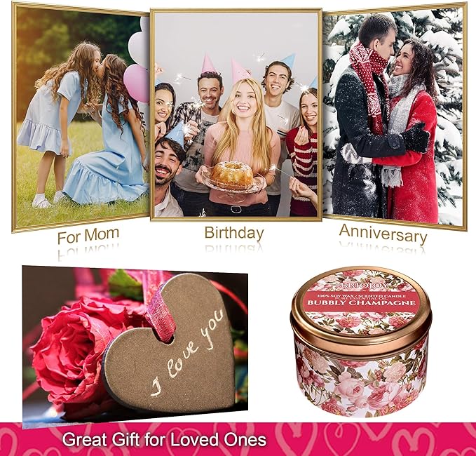 Candle Gifts for Women - Unique Mothers Day, Valentines Day, Birthday Gift for Her Mom Wife Sister Girlfriend Daughter - Friendship Gift for Best Friend Bestie Coworker - Natural Soy Candle