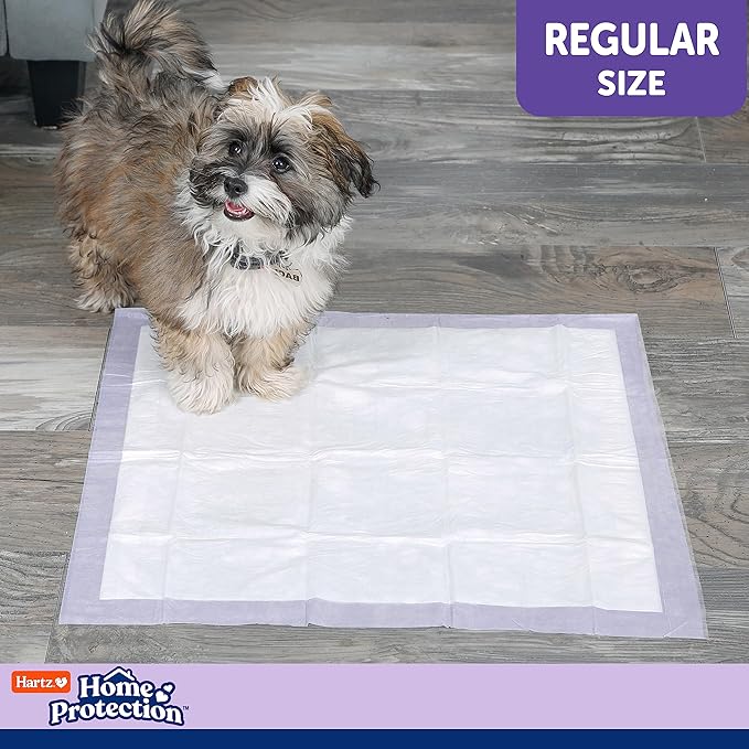 Hartz Home Protection Lavender Scented Dog Pads, 100 count, Super Absorbent & Won't Leak, Odor Eliminating