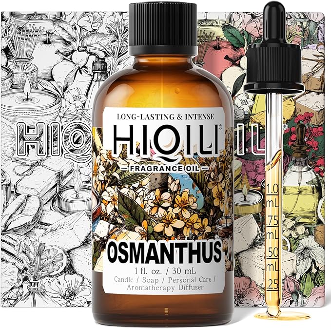 HIQILI Osmanthus Fragrance Oil, for Body Spray, Diffuser Use, Candle, Soap, and Women Perfume Making, Scented Essential Oil - 1 Fl Oz