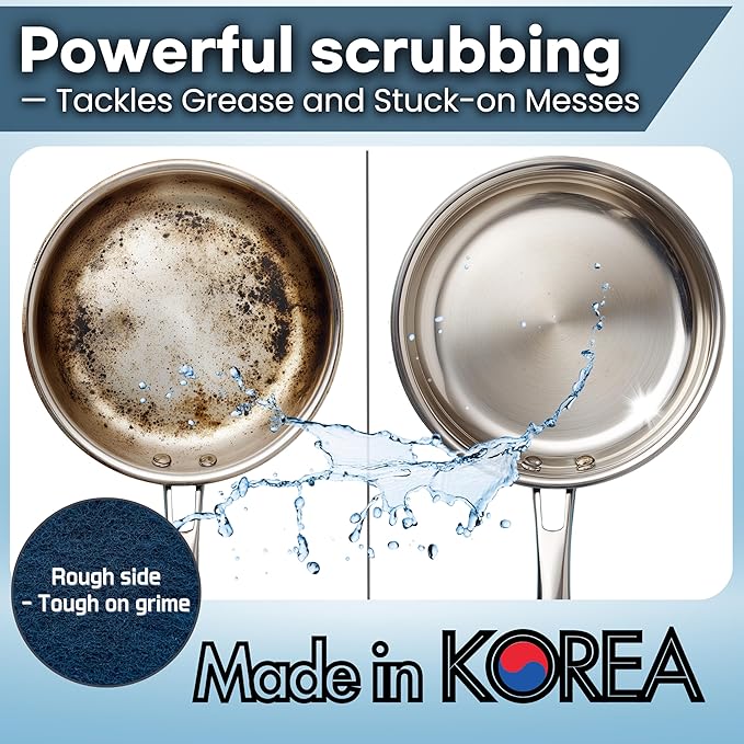 10 Pack Multipurpose Dual Sided Triple Layer Dish Sponges Kitchen | Boil Safe Scratch Free Odor Resistant Extra Durable | Flexible and Durable Design for Long Lasting Use (10, Whale)