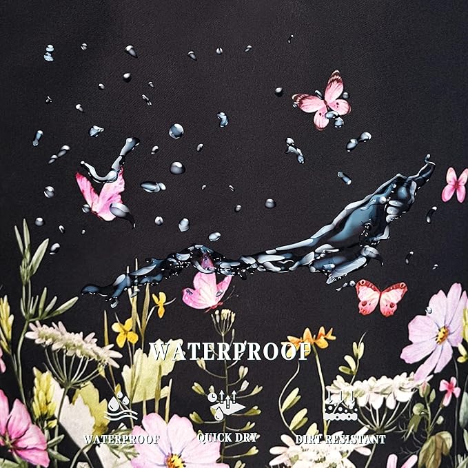 Beautiful Flowers Laundry Hamper With Handles Foldable Oxford Cloth Butterfly Tote Bag Floral Colorful Laundry Basket Clothes Toy Storage Bucket 18.9"x16.5" For Bathroom/Laundry/Bedroom