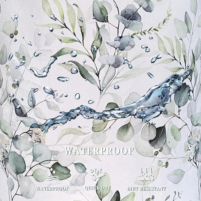 Watercolor Green Leaves Branches Laundry Hamper With Handles Foldable Oxford Cloth Tote Bag Colorful Laundry Basket Clothes Toy Storage Bucket 18.9" x 16.5" For Bathroom/Laundry/Bedroom