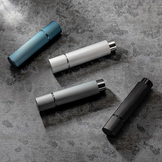 Travel Perfume Bottle Refillable - Cologne Spray Atomizer Mini - Small Travel Size Sprayer Empty for Refill Sample Container - Portable Fragrance Decant Dispenser for Men Women 3PCS 8ml Grey