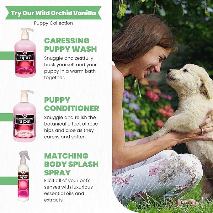 Best Shot Scentament Spa Caressing Puppy Wash, Wild Orchid Vanilla, 16 oz