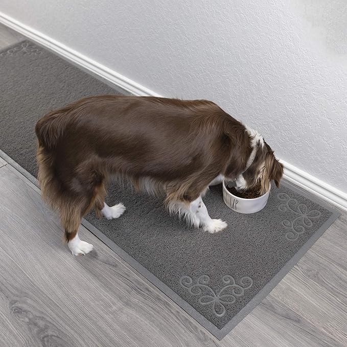 Long Litter Mat Runner 2'x6' - Trap Dirt, Mud and Cat Litter - Premium Waterproof PVC Mesh, Non Slip Rubber Runner for Pets, Entry, Mudroom, Garage, Laundry, RV, Camper - Litter Mat XL (Grey)