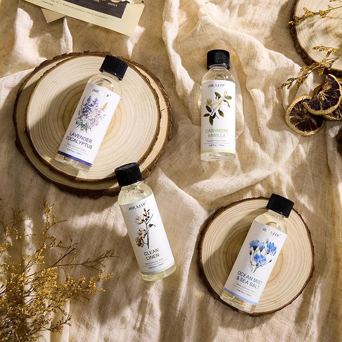 Airkeep Reed Diffuser Oil Refill/Ocean Mist&Sea Salt/3.38 oz(100ml)/2 Pack/Scented Oil Refill for Reed Diffuser Home Fragrance for Bedroom, Bathroom Office Home Decor