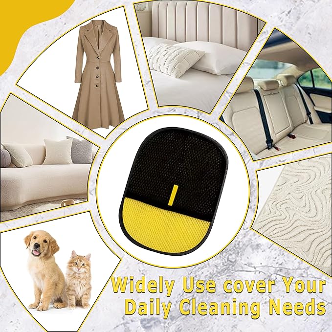 2 Pcs Pet Hair Removal Glove for Cats & Dogs,Newly Upgraded Reusable Electrostatic Pet Hair Removal Tool, Pet Hair Remover，Grooming & Cleaning Tool for Couch, Furniture, Clothing, Carpet, Car Seat