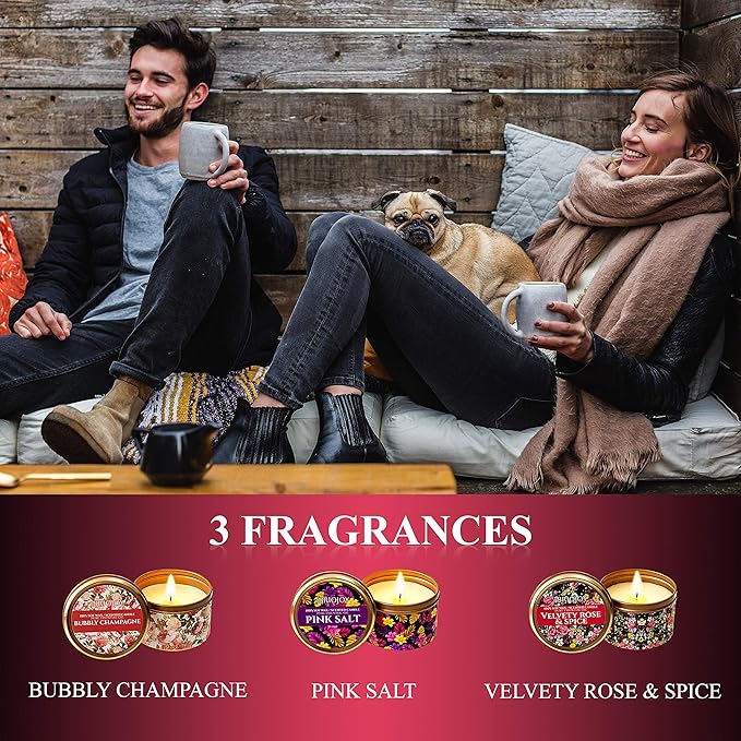 Candle Gifts for Women - Unique Mothers Day, Valentines Day, Birthday Gift for Her Mom Wife Sister Girlfriend Daughter - Friendship Gift for Best Friend Bestie Coworker - Natural Soy Candle