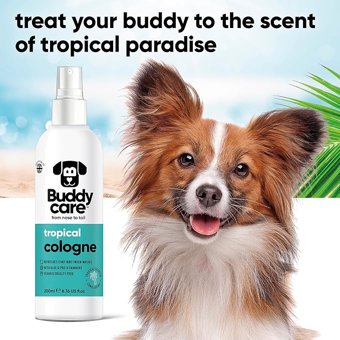 Dog Cologne - Tropical - 200ml - Refreshing and Tropical Scented Dog Cologne - Refreshes Between Dog Washes