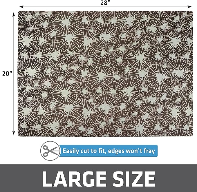 Drymate Original Cat Litter Mat, Contains Mess from Box, Protects Floors, Urine-Proof, Machine Washable, Soft on Kitty Paws, Absorbent, Waterproof (USA Made, Recycled Content) (20”x28”)(Kahopo Grey)