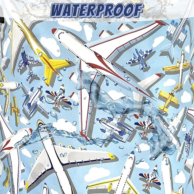 Cartoon Plane Laundry Basket Foldable Funny Laundry Hamper With Handle Oxford Cloth Portable Clothes Storage Organizer Basket 18.9"x16.5" Laundy Bag For Laundry Room/Bedroom/Bathrooms