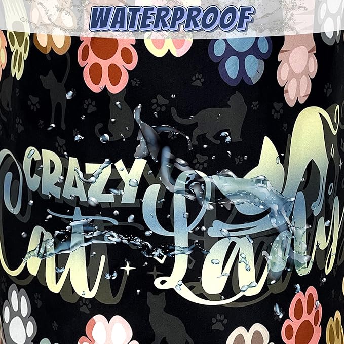 Watercolor Cat Paw Laundry Basket Foldable Funny Animal Cats Laundry Hamper With Handle Oxford Cloth Portable Clothes Storage Organizer Basket 18.9"x16.5"Laundry Bag For Laundry Room/Bedroom/Bathroom