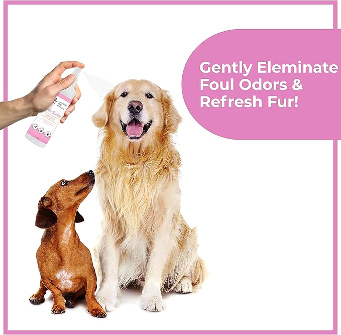 Dog Deodorizing Spray – Long-Lasting Dog Cologne & Pet Odor Eliminator – Cherry Blossom Scented Dog Perfume for Smelly Dogs – Safe, Refreshing Dog Grooming Spray
