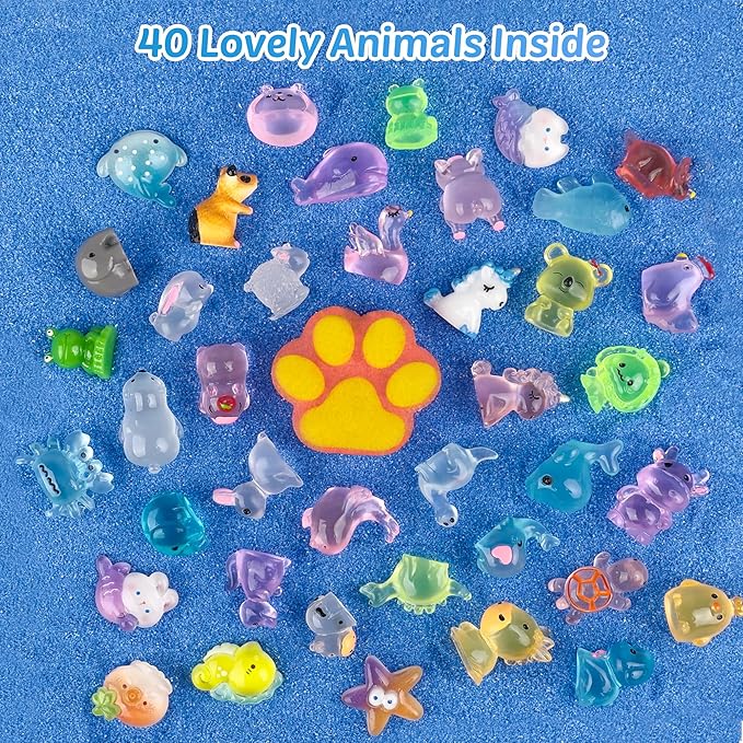 Bath Bombs for Kids with Surprise Inside, 40 Large Number Pack Paw Shape Bath Bombs Gift Set, Natural Organic Kids Bubble Bath Fizzy for Girls Boys with Bath Toys Inside