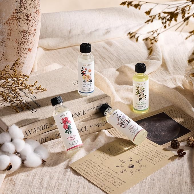 Airkeep Reed Diffuser Oil Refill/Cinnamon Vanilla/3.38oz（100ml/1 Pack/Scented Oil Refill for Reed Diffuser Home Fragrance for Bedroom, Bathroom Office Home Decor