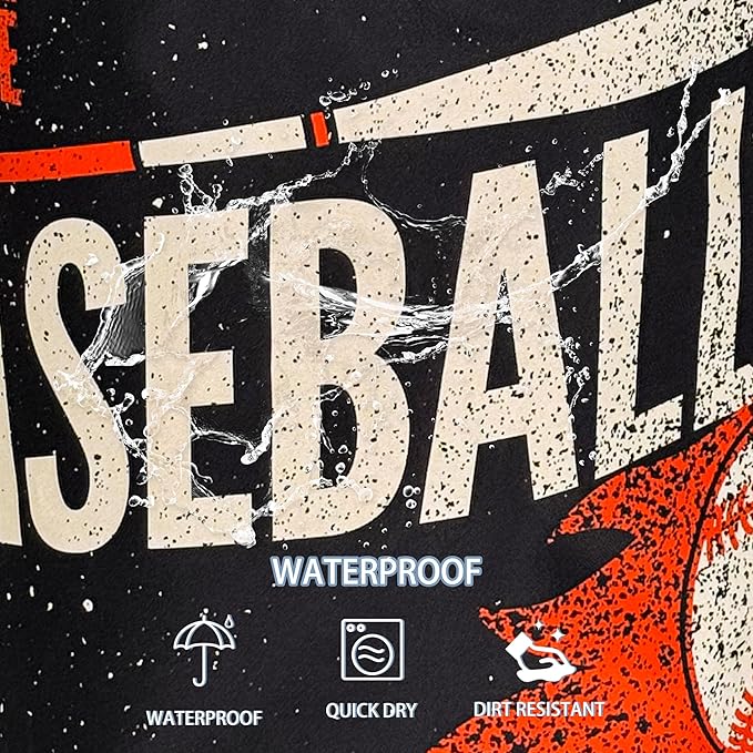 Baseball Laundry Basket Foldable Oxford Cloth Funny Tote Bag Laundry Hamper Clothes Storage Bucket Toy Organizer For Bathroom/Laundry Storage/Bedroom 18.9x16.5 Inch