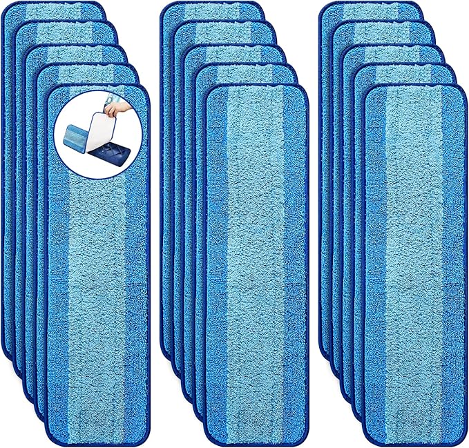 15 Pack Microfiber Cleaning Pads for Bona Family of Mops,Washable & Reusable Mop Pads Refill Replacement Safe for Hardwood and Multi-Surfac Floors Have Super-Absorbent