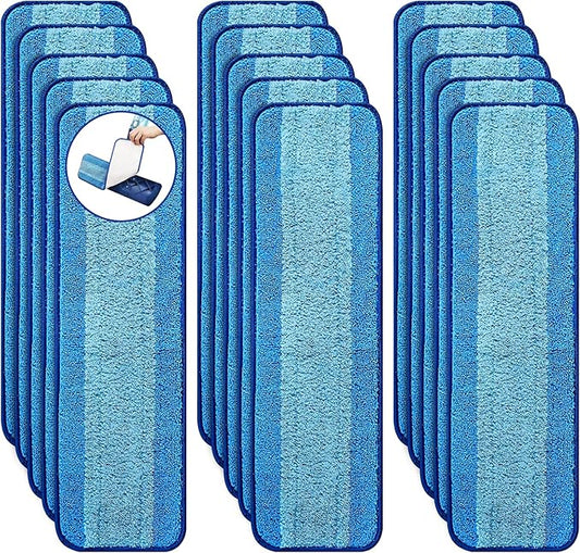 15 Pack Microfiber Cleaning Pads for Bona Family of Mops,Washable & Reusable Mop Pads Refill Replacement Safe for Hardwood and Multi-Surfac Floors Have Super-Absorbent
