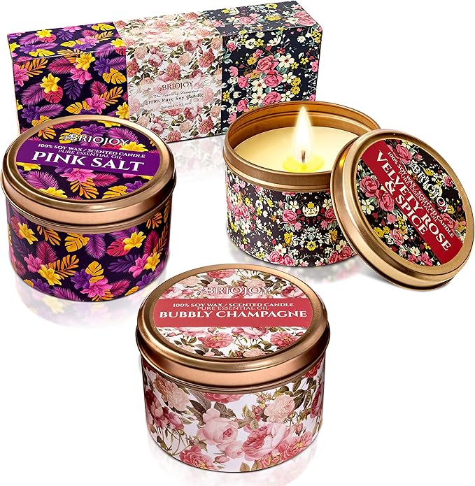 Candle Gifts for Women - Unique Mothers Day, Valentines Day, Birthday Gift for Her Mom Wife Sister Girlfriend Daughter - Friendship Gift for Best Friend Bestie Coworker - Natural Soy Candle