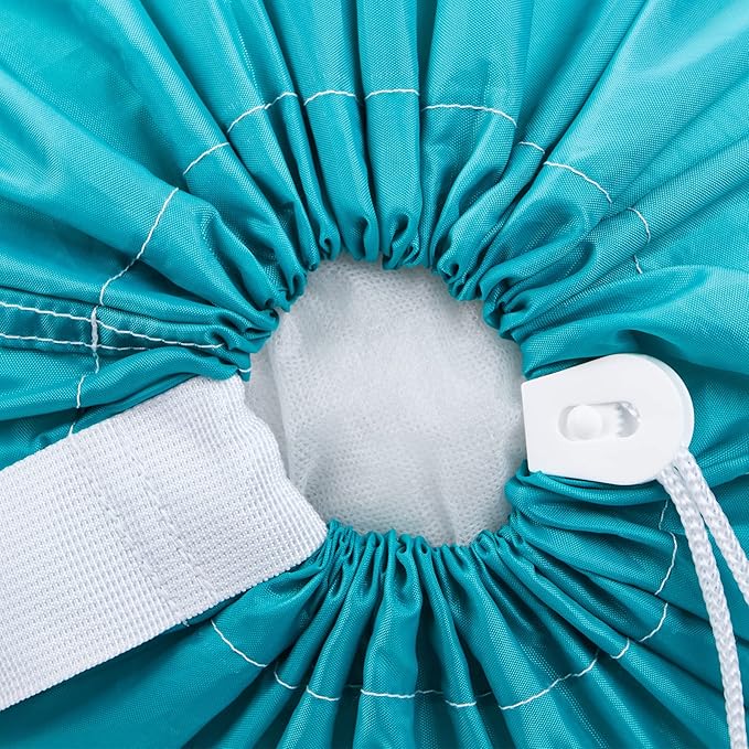 HOMEST 2 Pack XL Nylon Laundry Bag with Strap, Large Dirty Clothes Organizer, Easy Fit a Laundry Hamper or Basket, Can Carry Up to 4 Loads of Laundry, Sky Blue and Blue