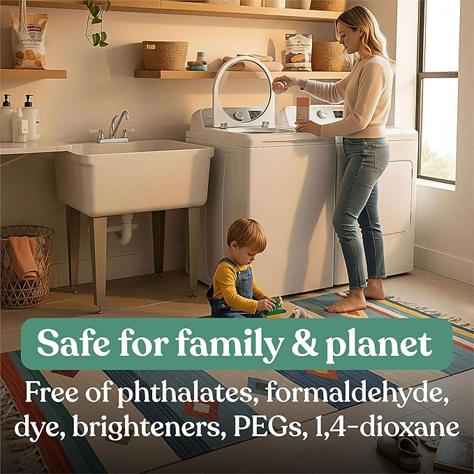 Lazy Coconuts Sweet Peach Laundry Beads - Eco Friendly, Plastic Free, Minimal, Natural Ingredients - Dye Free Laundry Scent Boosters, Zero Waste, Recyclable Package, Carbon Negative