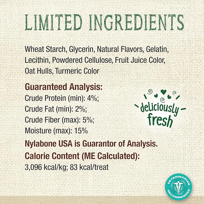 Nylabone Nutri Dent Dog Dental Chews - Natural Dog Teeth Cleaning & Breath Freshener - Dental Treats for Dogs - Fresh Breath Flavor, Medium (20 Count)