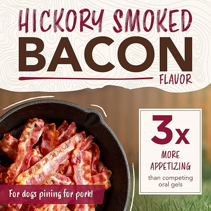 TropiClean Enticers Dog Teeth Cleaning Treat Gel | Smoked Bacon Flavored Dog Toothpaste Alternative| 2 oz