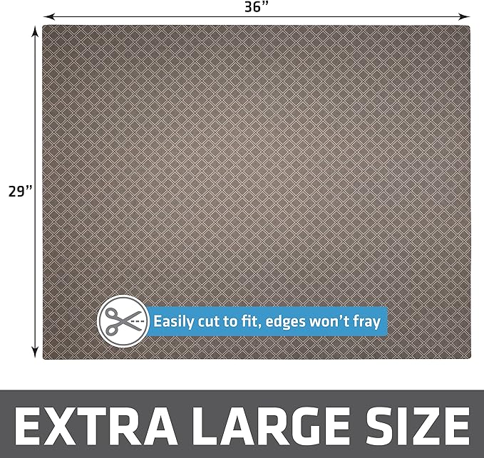 Drymate XL Original Cat Litter Mat, Contains Mess from Box, Protects Floors, Urine-Proof, Machine Washable, Soft on Kitty Paws, Absorbent, Waterproof (USA Made, Recycled Content) (29”x36”)(Taupe)