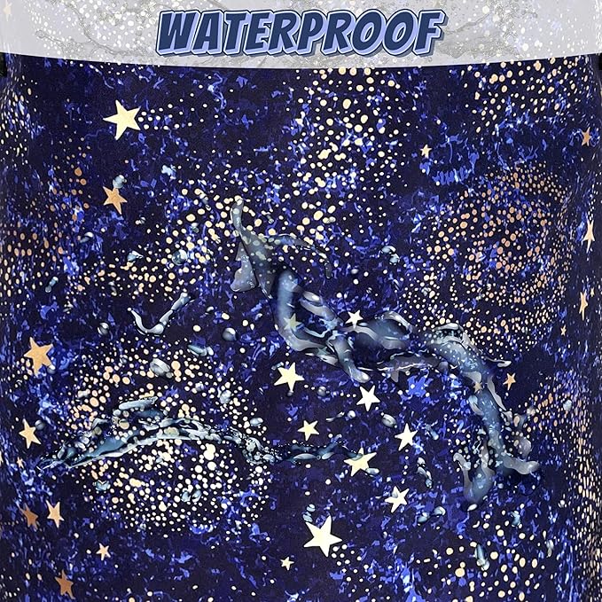 Blue Galaxy Laundry Basket Foldable Colorful Starry Sky Laundry Hamper With Handle Oxford Cloth Portable Clothes Storage Organizer Basket 18.9"x16.5" Laundry Bag For Laundry Room/Bedroom/Bathrooms